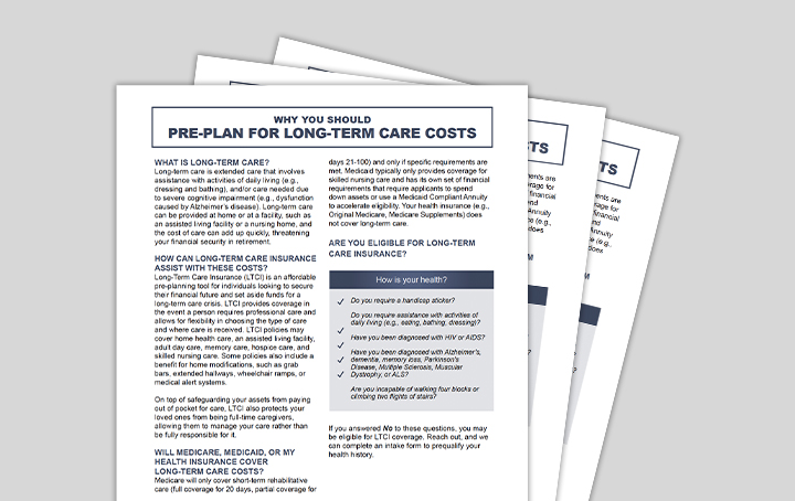 Why Pre-Plan for Long-Term Care Costs