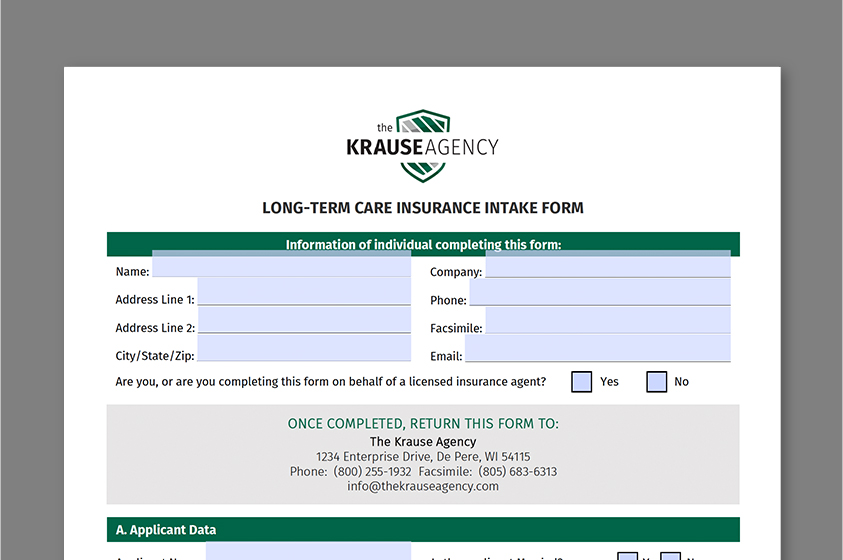 Long-Term Care Insurance Intake Form